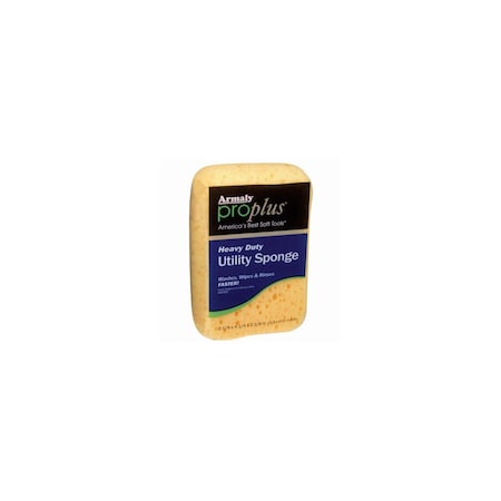 Armaly 0 Utility Sponge, 6-1/4 in L, 4-3/4 in W, 2-1/2 in Thick, Polyester Yellow 00009
