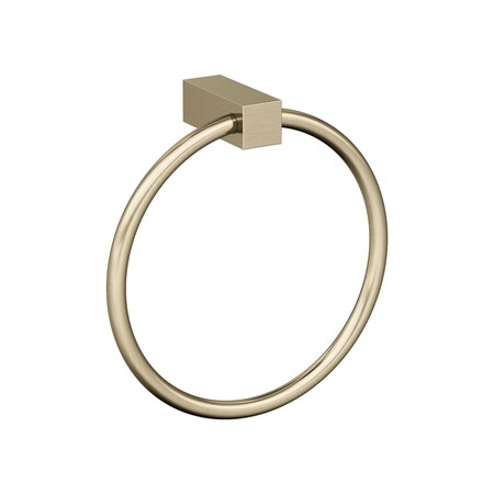 Amerock Monument Golden Champagne Contemporary 6-1/2 in 165 mm Length Towel Ring BH36082BBZ