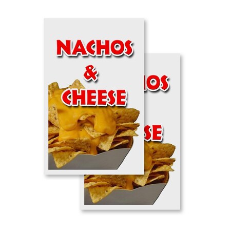 Signmission Nachos & Cheese, Vinyl Decals Only 24 Inch x 36 Inch, Vinyl Decal, 2PK DSB-2436-2PACK-Nachos & Cheese