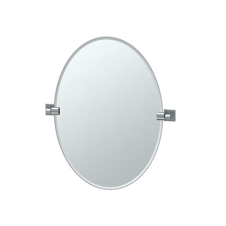 Gatco Elevate 26.5" Frameless Oval Mirror, Chrome 4059