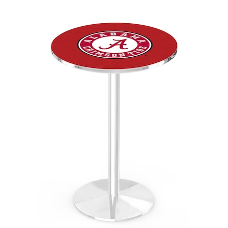 Holland Bar Stool Co 42" Chrome Alabama Pub Table, 36" dia. Top L214C4236AL-A