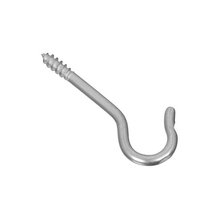 National Hardware V2040 Series Ceiling Hook, 10 lb Working Load, #12, Steel, Zinc, 8PK N120-659