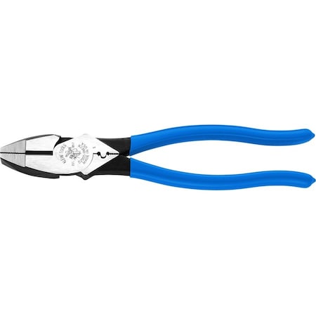 Klein Tools 9 3/8 in 2000(TM) Linemans Plier High Leverage w/ Wire Crimper, Steel D2000-9NECR