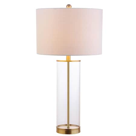 Jonathan Y Collins 29.25" Glass LED Table Lamp, Brass Gold JYL2005A