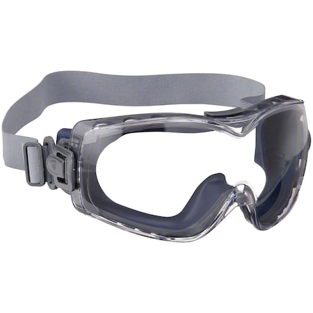 Uvex Indirect Vent Goggle w/Navy Body, Clear Lens and Hydroshield Anti-Fog coating, Fabric Strap S3970HSF