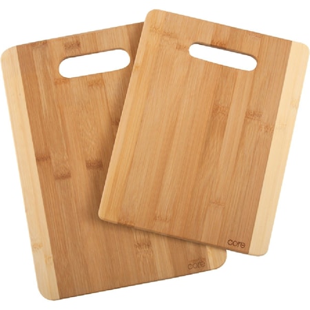 Core Bamboo Core Daisy 2-Tone Natural Bamboo Cutting Board, 2PK DBC27693