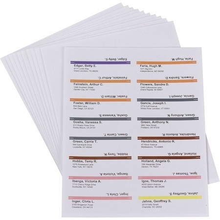 Smead Labels, Color Labeling System Refill, 3.5", White, PK160 64915