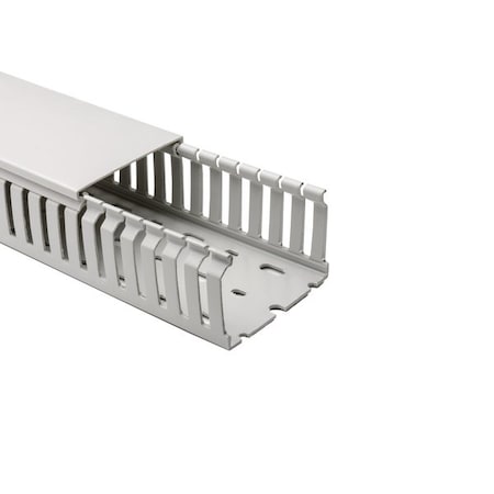 Hellerman Tyton Halogen Free Slotted Wiring Duct, Non-Adhesive, 75mm x 50mm, ABS, Gray RAL, 28 m/pkg, 28PK 183-17550