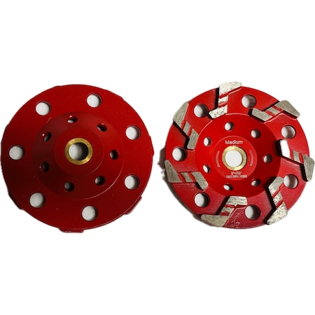 Vantage Product Triagle Segmented Cup Wheel, Concrete Cutting, 5'', Coarse ZSEG511A330