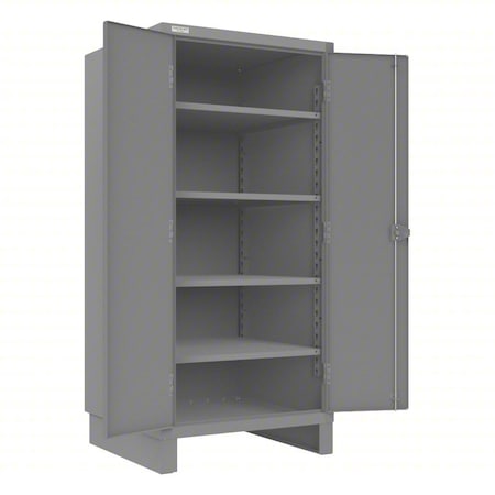 Durham Mfg Storage Cabinet, 78 in H, 36 1/4 in W, 36 1/4 in D, Swing, Padlockeable, 4 Shelves HDC-363678-4S95