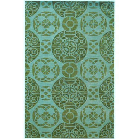 Safavieh 8 x 10 ft. Large Rectangle Contemporary Wyndham Turquoise Hand Tufted Rug WYD376K-8