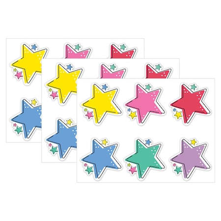 Creative Teaching Press Star Bright Stars, 6'', Designer Cut-Outs, 36-Piece Set, 3PK 10927