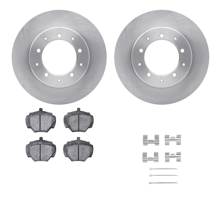 Dynamic Friction Co DFC Brake Rotor with 5000 Brake Pads and Hardware Kit 6512-11049