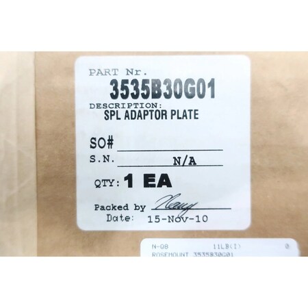 Rosemount SPECIAL ADAPTOR PLATE ADAPTS TO 4IN 150 3535B30G01