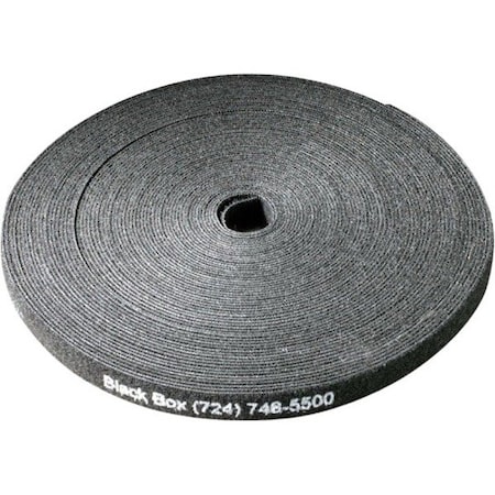 Black Box Hook and Loop Bundle Cable Wrap - 5/8 x 15, Black, 15-ft. 4.6-m Roll, GSA, TAA FT9545A