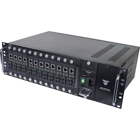 Eaton Tripp Lite Series 12-Slot Media Converter Chassis for Select N784-H and N785-H Models, 3U Rack N785-CH12