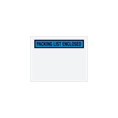 Bubblefast 7 x 5 1/2'' Blue Panel Face ''Packing List Enclosed'' Envelopes, 1000PK BFPL458