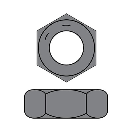 Zoro Select 1/2-13 Hex Jam Nut Gr 8 Plain, 1000Pk 50NJ8P