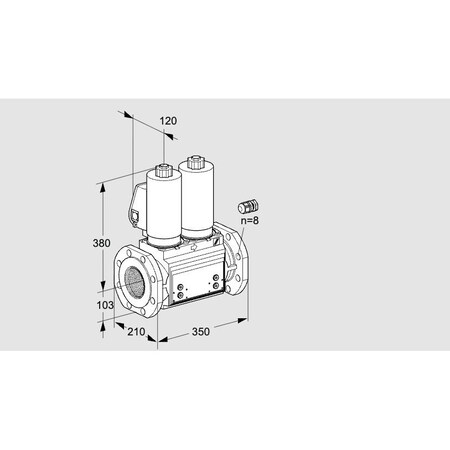 Honeywell Kromschroder VLV, DBL SOLND, 100MM ISO FLG, VCS8100F05N KS88202987