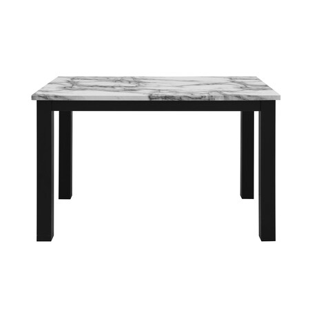 Global Furniture Usa Contemporary D8032Dt Wht/Blk Dining Table & D9026Dc Gry Dining Chair D8032DT-WHT/BLK + D9026DC-GRY