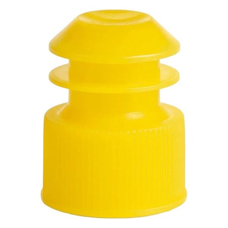 Globe Scientific Lab Bottle Caps, Yellow, 17 mm Dia, PK1000 6263Y