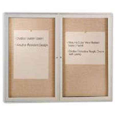 Ghent PA23648VX-31 Enclosed Outdoor Bulletin Board, 48 X 36, Satin Finish YYAZ-GHEPA23648VX181