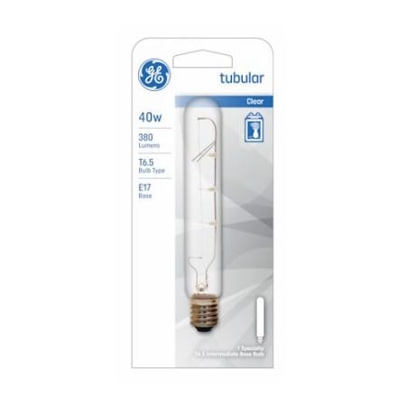Current Ge 40W Clr Tube Bulb 44422