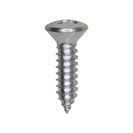 14 x 1in Phillips Oval Tapping Screw Zinc Ab, 100PK