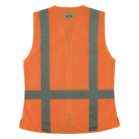 Ergodyne Hi-Vis Vest, 3XL, 30 " L, Orange 22477