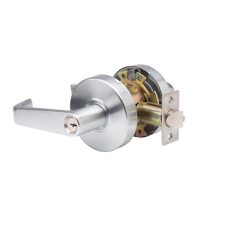 Trans Atlantic Co. LSV Series Saturn Style Standard-Duty Commercial Cylindrical Lever, Grade 2 Entry in Brushed Chrome DL-LSV53-US26D