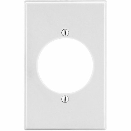 Hubbell Wiring Device-Kellems Wallplate, Mid-Size 1-Gang, 2.15" Opening, White PJ724W