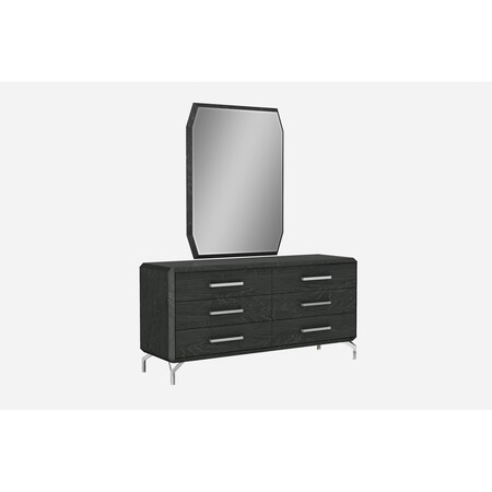 Homeroots 67 X 20 X 32 Clear Glass Or Stainless Steel Double Dresser Extension 370702