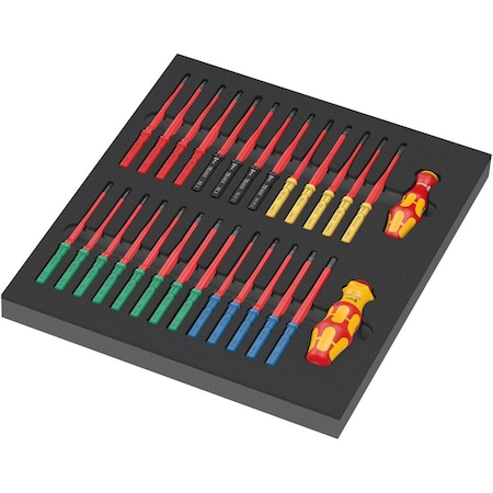 Wera 9751 Foam insert Kraftform Kompakt VDE set 1, 28 pieces 5150151001