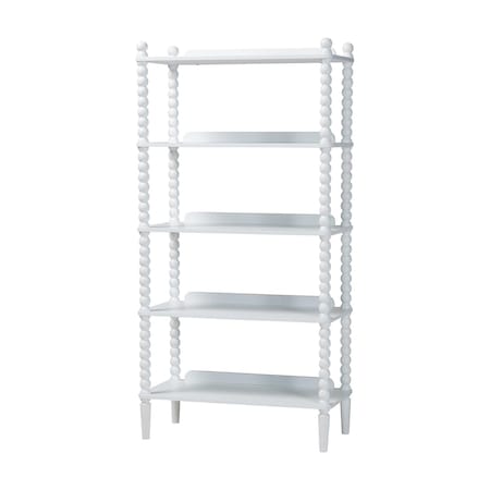 Baxton Studio Lucera Bobbin Display Shelf, White 271-14761-ZORO