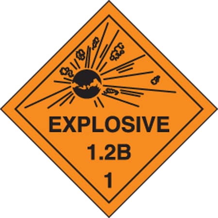 Accuform DOT SHIPPING LABELS HAZARD CLASS 1 MSL110EV2