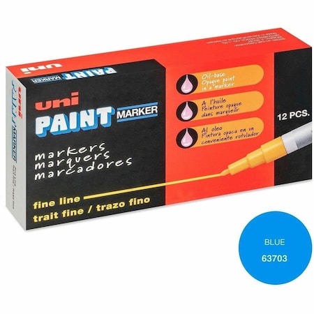 Uni-Ball UniPaint PX21 OilBased Fine Point Marker, Blue UBC63703