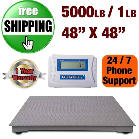 Prime Systems New Prime Scale Series 5000x1lb Floor Scale 48x48 with PS-IN109 Indicator PS-5000F+109-ebay