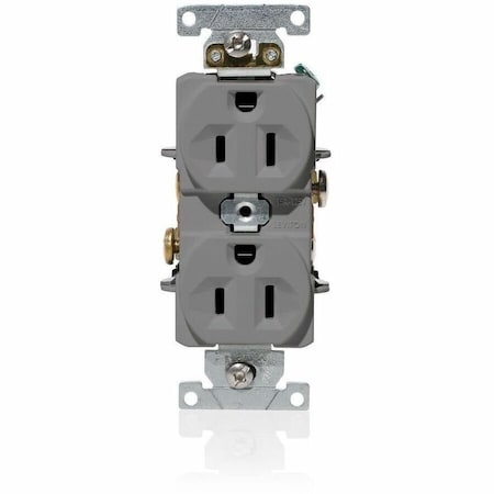 Leviton Dup 15A 125V Self-Gr Gry C5262-GY