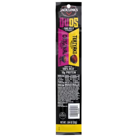 Jack Links Duo's Original/Teriyaki Beef Stick 1.84 oz Packet  10000043304