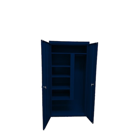 Steel Cabinets Usa Storage Cabinet, 72 in H, 36 in W, Navy, 5 Shelves AF-361-N