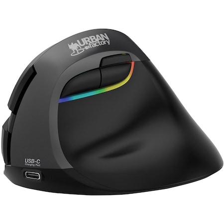 Urban Factory ERGO PRO VERTICAL ERGONOMIC MOUSE WIRELESS 2.4GHz, BLEUTOOTH & WIRED MOUSE - for RIGHT Handed EPR20UF