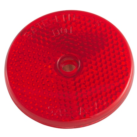 Grote Reflector, Screw-On, Red, Round, Dia 2 In 41012