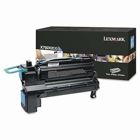 Lexmark X792X2CG Extra High-Yield Toner, 20,000 Page-Yield, Cyan X792X2CG