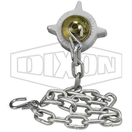 Dixon Hose Cap with Knob Plug, Ring and Chain, 2-1/4 in, Female ACME, Steel, Domestic ME431FS-1