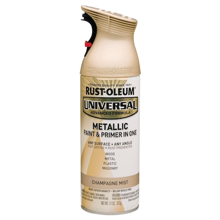 Rust-Oleum Spray Paint, Champagne Mist, Metallic, Solvent, 11 oz 261415