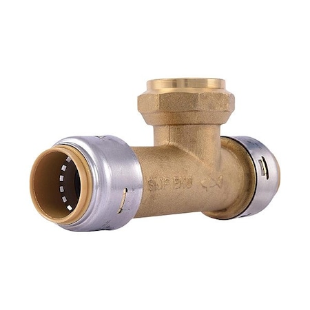 Sharkbite Tee, Brass, Push-Fit7/8", 3/4", FNPT3/4" UR3486