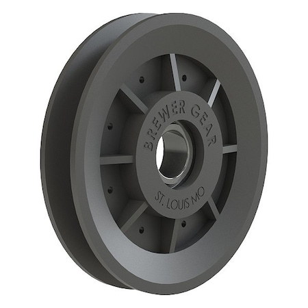 Brewer Machine & Gear V-Belt Idler Pulley, B, 4 in OD, Nylon BV4002
