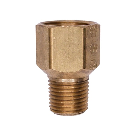Auveco Brass Threaded Sleeve Double Compression Male Connector 5/16in Tube Size 1/8in Npt Threads, 5PK 201
