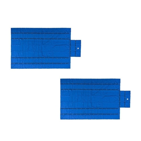 Mytee Products 16ft x 27ft  Flatbed Tarps Heavy Duty 18oz Steel Tarp with Flap - Blue, 2PK LT4FT-BLUEx2