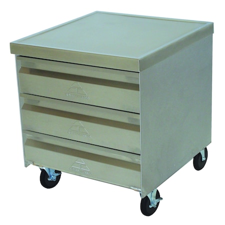 Advance Tabco Mobile Drawer Cabinet 25-1/4 in.W x 25-3/4 in.D x 29-1/2 in.H three drawer tier MDC-2020